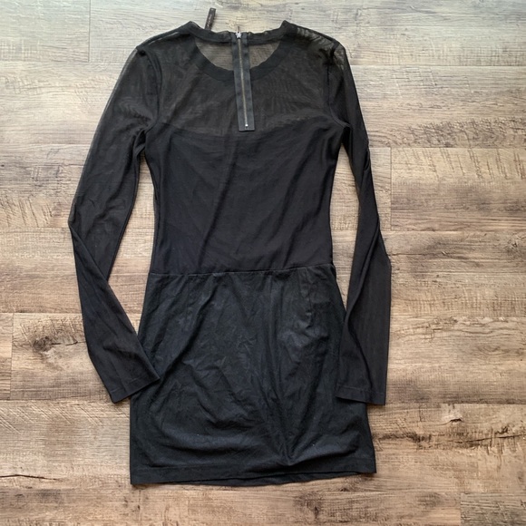 Bcbgmaxazria LBD black mesh minidress XS - Picture 2 of 5